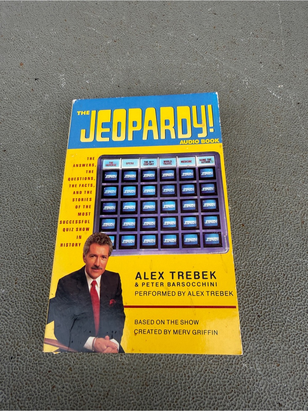 Vintage Jeopardy! Audio Book by Alex Trebek - Yellow & Blue